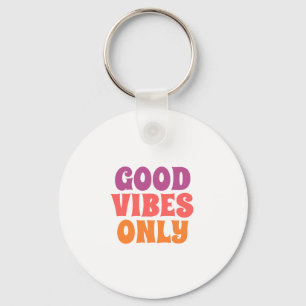 Good Vibes Only on budget tote bag Keychain