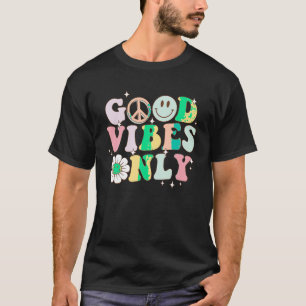 GOOD VIBES ONLY PEACE SIGN LOVE 60s 70s Tie Dye Re T-Shirt