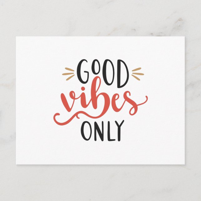 Good vibes only postcard (Front)