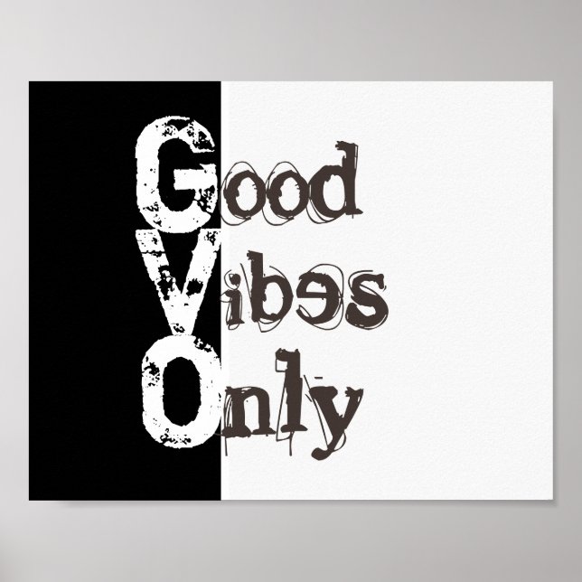 good vibes only poster trendy hipster decor (Front)