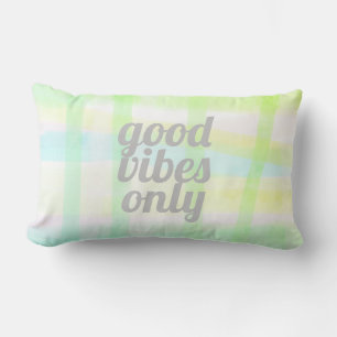 good vibes only quote pillow modern stripes