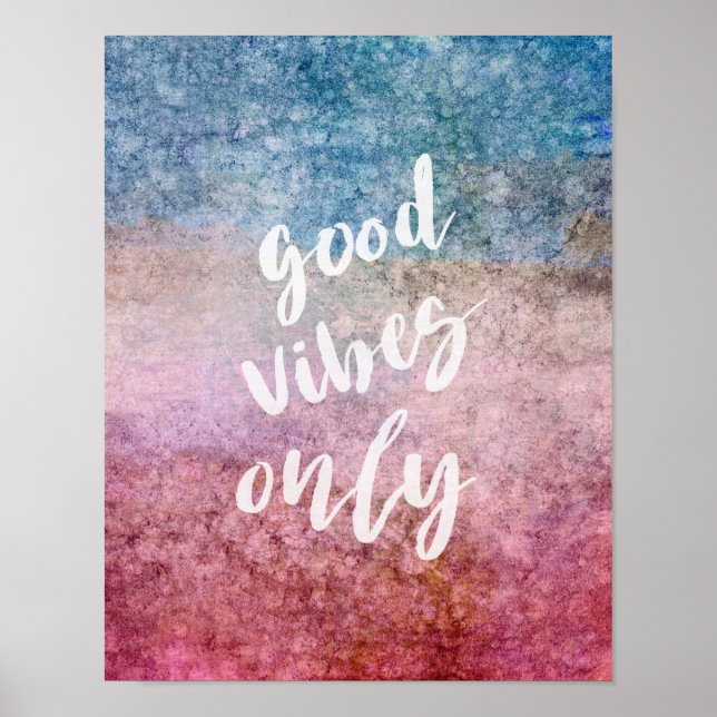 good vibes only quote poster wall art (Front)