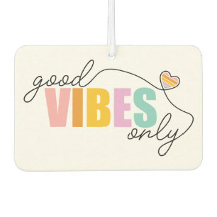Good Vibes Only Rainbow Heart Air Freshener