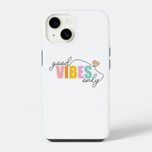 Good Vibes Only Rainbow Heart iPhone 14 Case