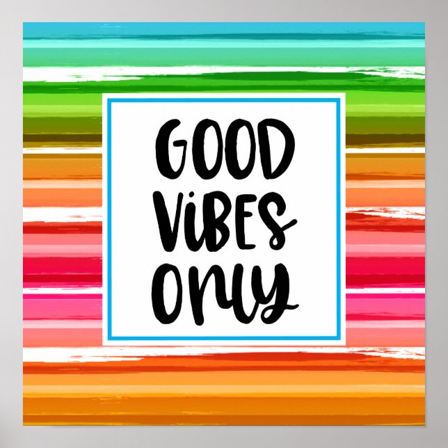 Good vibes only rainbow poster (Front)