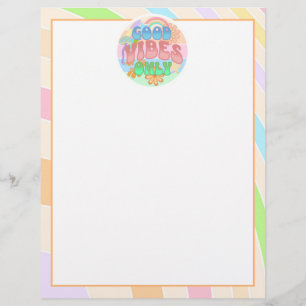 Good Vibes Only   Retro Vintage  Letterhead
