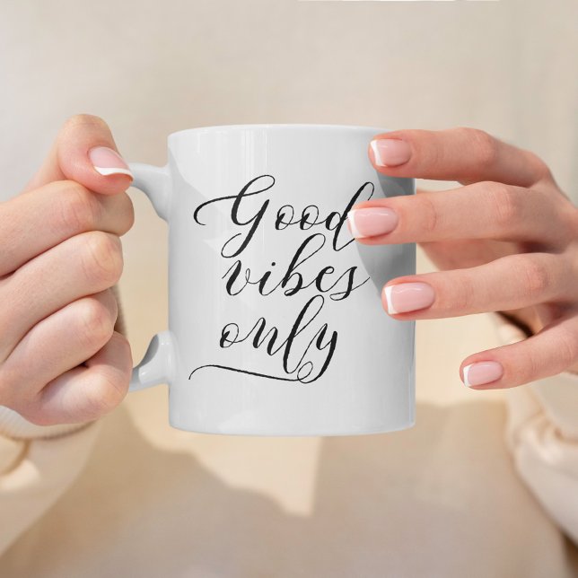 Good Vibes Only - Script Typography Coffee Mug (Creator Uploaded)