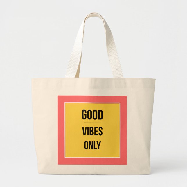 Good Vibes Only Tote Bag — 90s Retro Maximalist  (Front)