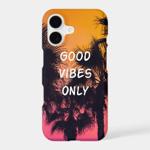 "Good Vibes Only" Tropical Beach Palms Sunset