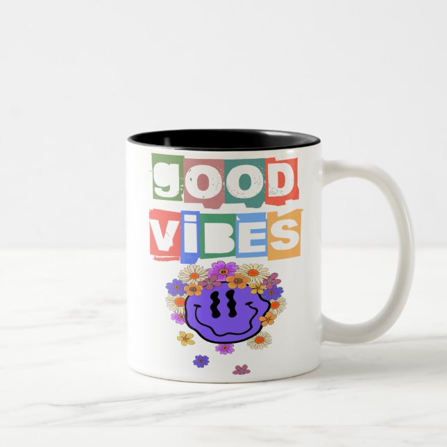 Good Vibes Only Two-Tone Coffee Mug (Right)