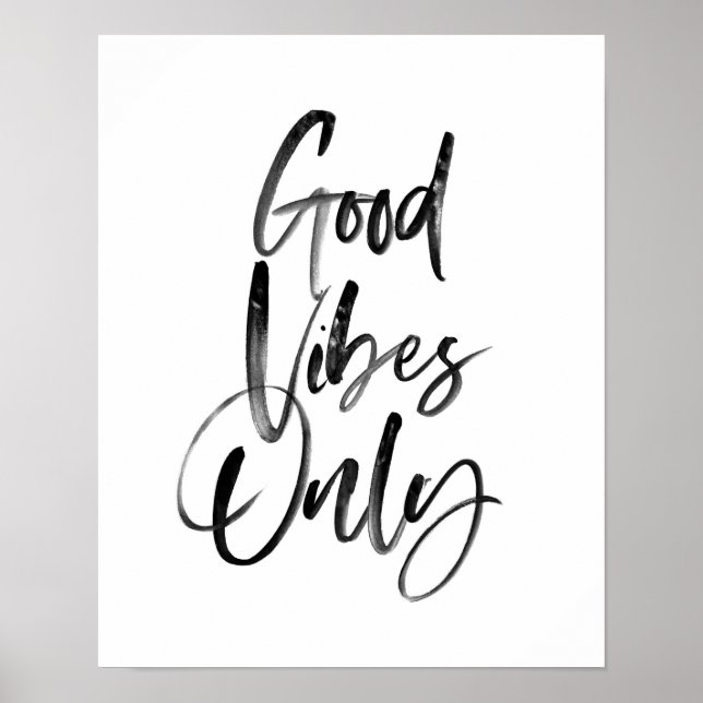 Good Vibes Only typography art print (Front)