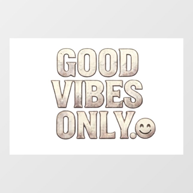 Good Vibes Only Typography Sticker & Gift | Positi (Sheet)