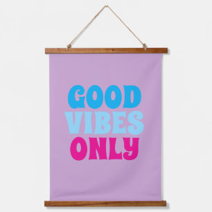 Good Vibes Only Typography Wall Hanging Positive Tapestry