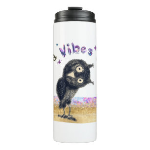 Good Vibes Only with Curious Owl Thermal Tumbler