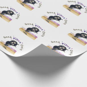 Good Vibes Only with Curious Owl Wrapping Paper
