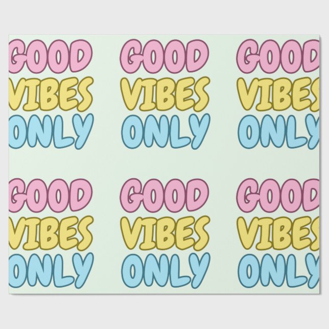 Good Vibes Only Wrapping Paper (Flat)