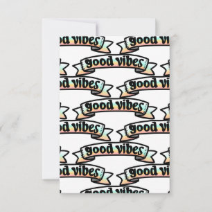 Good Vibes Peace Love Banner Invitation