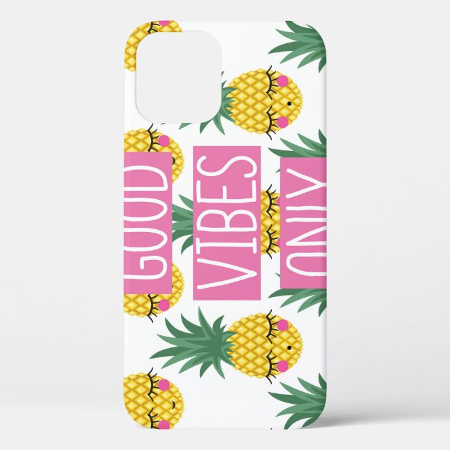 Good Vibes Pineapples Summer Pattern Case-Mate iPhone Case (Back)
