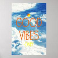 Good Vibes, Poster positif, T-shirt, impression de
