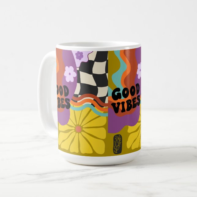 Good Vibes - Retro Days Coffee Mug (Front Left)