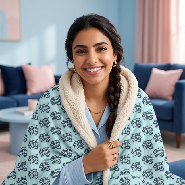 Good Vibes Sherpa Blanket (Creator Uploaded)