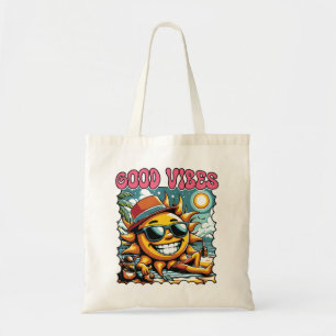 Good Vibes - Sunshine - Retro Summer Tote Bag