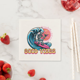 Good Vibes - Surfing - Summer Vibes Napkin