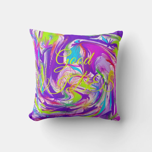 Good vibes throw pillow (Front)