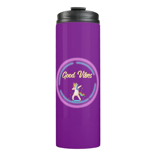 Good Vibes Unicorn Thermal Tumbler (Front)
