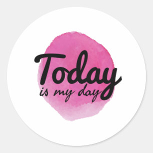 good vibes words for self love and self care classic round sticker