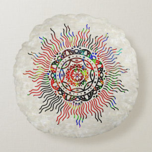 Good Vibrations Round Pillow