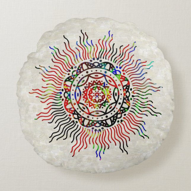 Good Vibrations Round Pillow (Front)