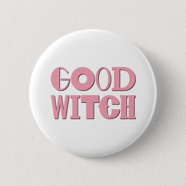 GOOD WITCH 2 INCH ROUND BUTTON (Front)