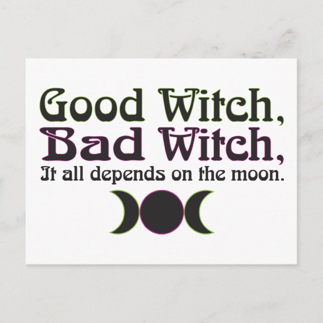 "Good Witch, Bad Witch..." Postcards (Front)