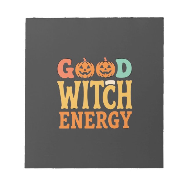 Good Witch Energy Halloween Pumpkin Design_1 Notepad (Front)