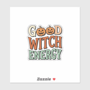 Good Witch Energy Vintage Halloween Vector Design_