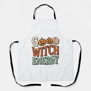 Good Witch Energy Vintage Halloween Vector Design_ Apron