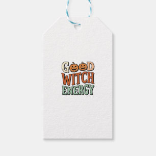 Good Witch Energy Vintage Halloween Vector Design_ Gift Tags
