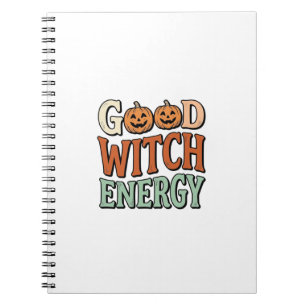 Good Witch Energy Vintage Halloween Vector Design_ Notebook