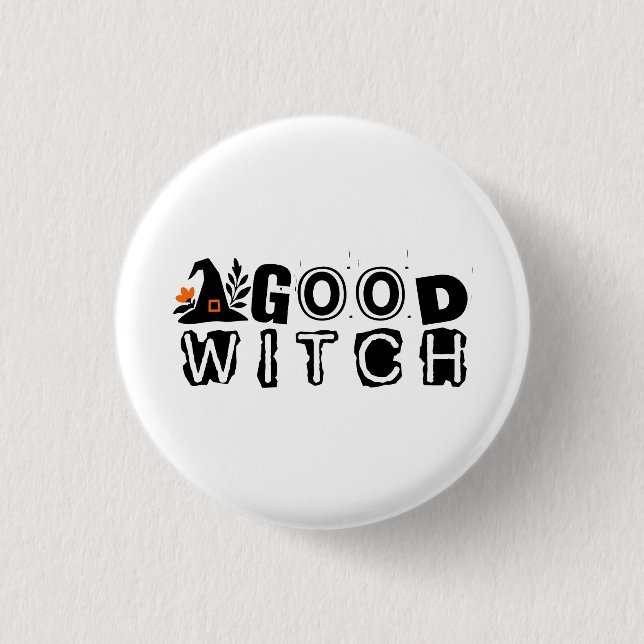 Good Witch Halloween 1 Inch Round Button (Front)