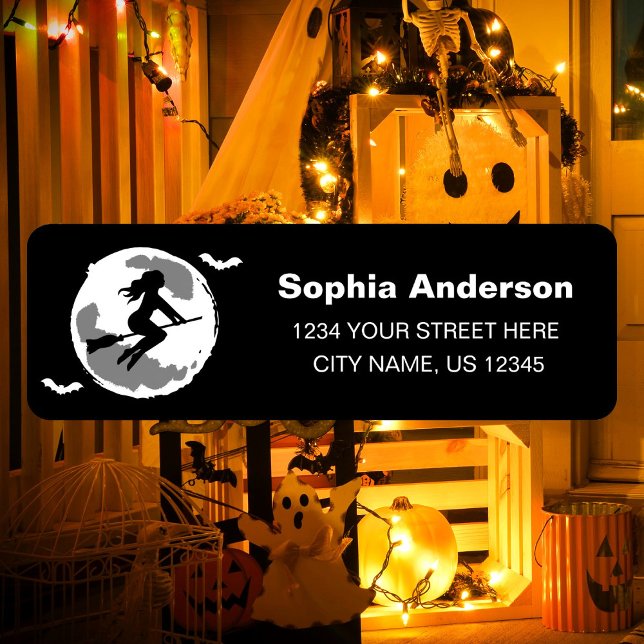 Good Witch Halloween Party Mail Return Address (Creator Uploaded)