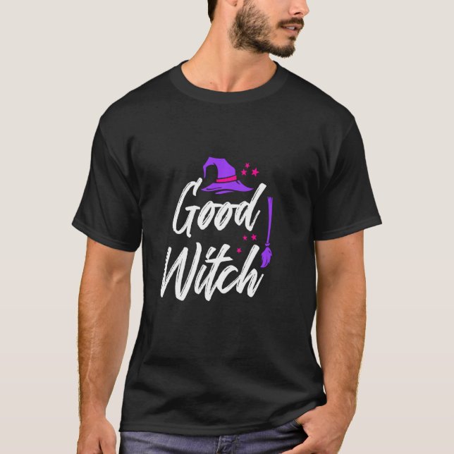 Good Witch Halloween Witches Witchcraft Trick Or T T-Shirt (Front)