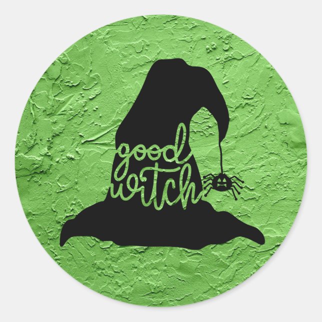 Good Witch Hat Classic Round Sticker (Front)