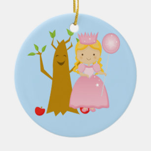 Good witch next to Talking Tree Christmas Ornament