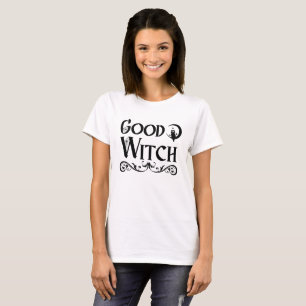 Good Witch Owl Black and White Halloween  T-Shirt
