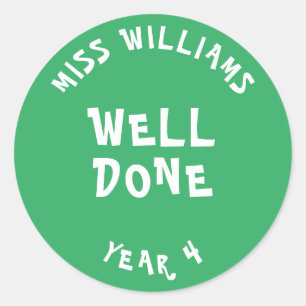 Good Work Teacher Encouragement  Star Sticker