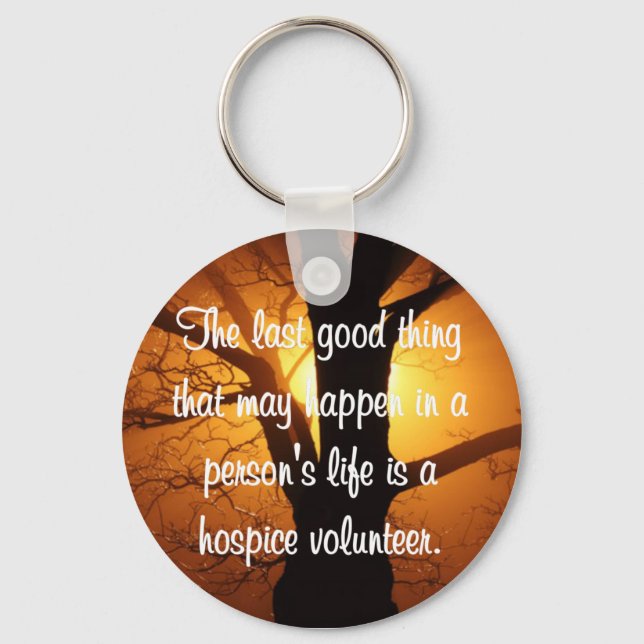 Good Works of the Hospice Volunteer Keychain (Front)