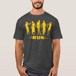 Good Zombie Advice Graphic  Run For Avoiding Zombi T-Shirt