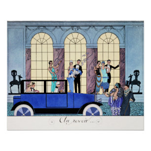 Goodbye, 1920 Art Deco illustration Poster