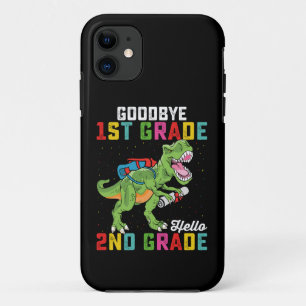 Goodbye 1st Grade Hello 2nd Grade T Rex Dinosaur iPhone 11 Case